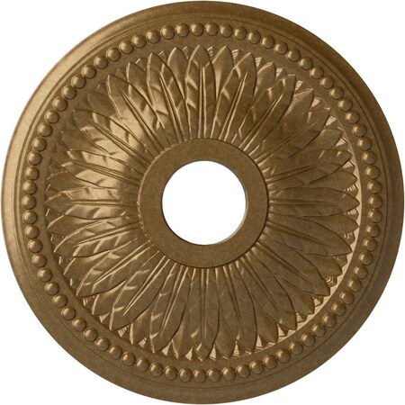 Bailey Ceiling Medallion (Fits Canopies up to 5 3/4"), 18"OD x 3 3/4"ID x 1 1/2"P, Pale Gold